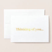 Denken Sie an Sie... (anpassbare Nachricht) Folienkarte (Vorderseite mit Umschlag)