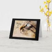 Denken Sie an Sie aus der katzengedeckten Grußkart Karte (Gelbe Blume)