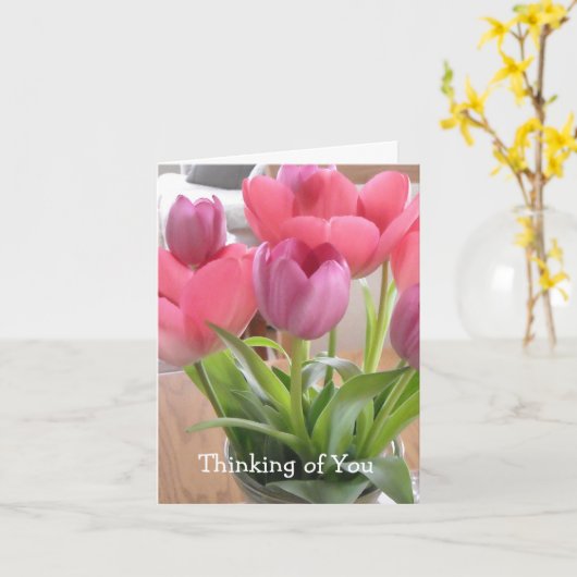 Denken Sie an Sie - Beileid Karte (Gelbe Blume)