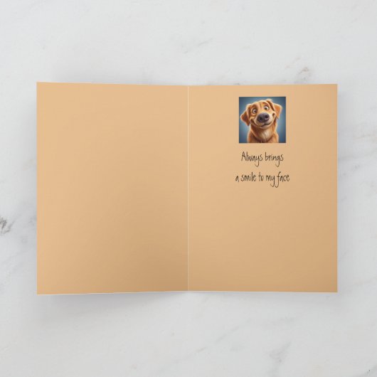 Denken Sie an Sie bringt mir ein Lächeln ins Gesic Karte (Innenseite)