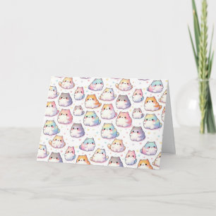 Denken Sie an Sie Chubby Cartoon Katzen Karte