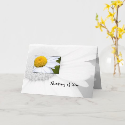 Denken Sie an Sie Daisy Karte (Gelbe Blume)