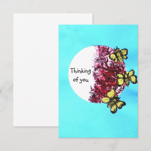 Denken Sie an Sie Dankeskarte (Vorne/Hinten)