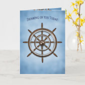 Denken Sie an Sie, das Schiffrad, Helm Karte (Gelbe Blume)