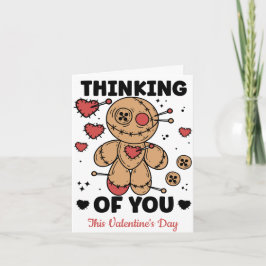 Denken Sie an Sie, dieses Valentinstag Voodoo Doll Karte
