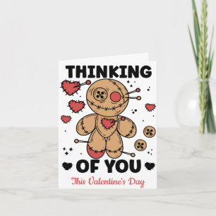 Denken Sie an Sie, dieses Valentinstag Voodoo Doll Karte