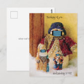 Denken Sie an Sie & Entsende Liebe Santa Snowman Postkarte (Vorne/Hinten)