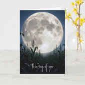 Denken Sie an Sie ernten Moon Karte (Gelbe Blume)