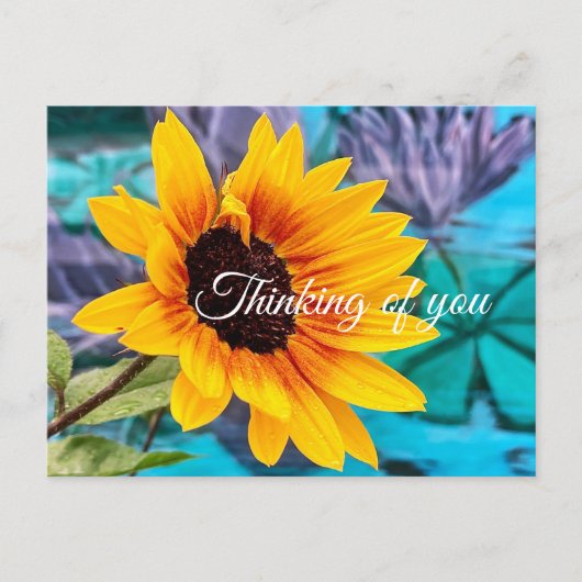 Denken Sie an Sie farbenfroh Hallo Postcard Postkarte (Vorderseite)