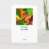 Denken Sie an Sie | Farbige Abstrakte Fluid Art Ca Karte (Rückseite)