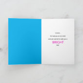 Denken Sie an Sie, farbige Giraffe, Kaleidoskop Dankeskarte (Innenseite)