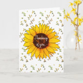 Denken Sie an Sie (floral) Karte (Gelbe Blume)