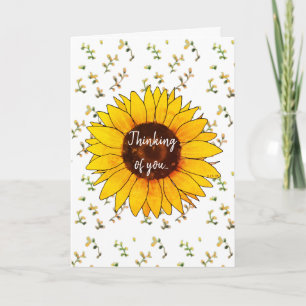 Denken Sie an Sie (floral) Karte