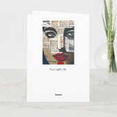 Denken Sie an Sie | Freundschaft Abstrakte Kunst Karte (Rückseite)