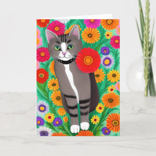 Denken Sie an Sie Freundschaft Whimsical Cat Karte