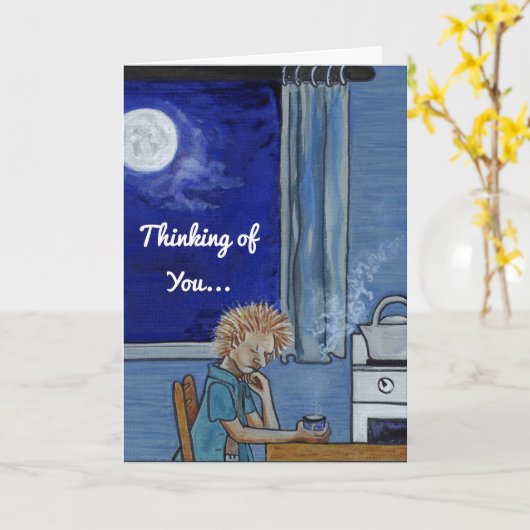 Denken Sie an Sie Gefühl die Blues Karte (Gelbe Blume)