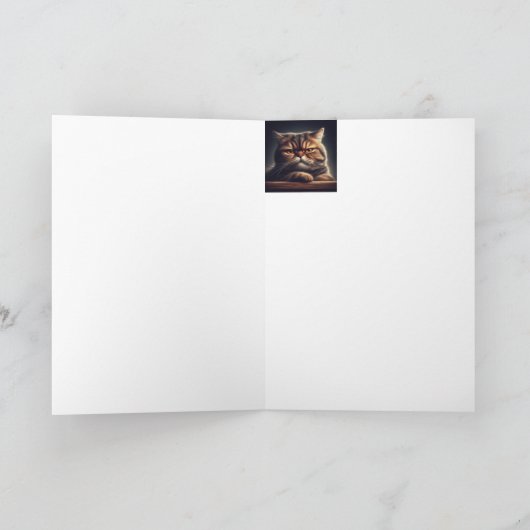 Denken Sie an Sie Grumpy Grouchy Cat Kitten Fun Karte (Innenseite)