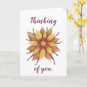 "Denken Sie an Sie" Grußkarte für Sonnenblumen Karte (Gelbe Blume)