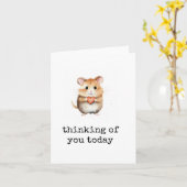 Denken Sie an Sie heute, Niedliche Ermutigende Kar Karte (Gelbe Blume)