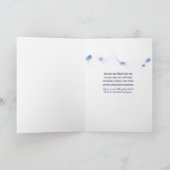 Denken Sie an Sie Hoffnung Text auf gebraten blaue Karte (Innenseite)