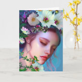 Denken Sie an Sie | Hübsch Fairy Karte (Gelbe Blume)