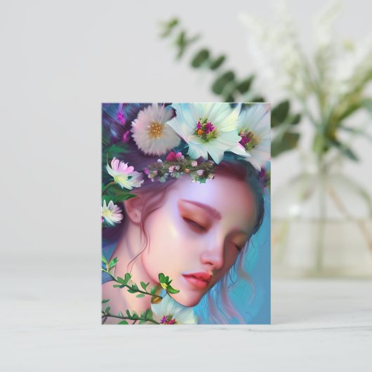 Denken Sie an Sie | Hübsch Fairy Postkarte (Stehend Vorderseite)