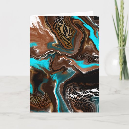 Denken Sie an Sie | Hübsche Abstrakte Kunst Karte (Vorderseite)