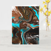 Denken Sie an Sie | Hübsche Abstrakte Kunst Karte (Gelbe Blume)