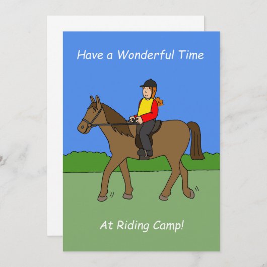 Denken Sie an Sie im Reitzentrum Dankeskarte (Vorne/Hinten)