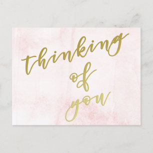 Denken Sie an Sie   Imitate Gold Script Postcard Postkarte