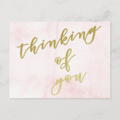 Denken Sie an Sie | Imitate Gold Script Postcard Postkarte (Vorderseite)