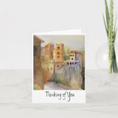 Denken Sie an Sie - Italienisches Dorf Karte (Vorderseite)