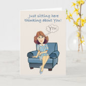 Denken Sie an Sie Karte (Gelbe Blume)