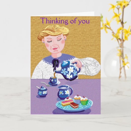 Denken Sie an Sie Karte (Gelbe Blume)