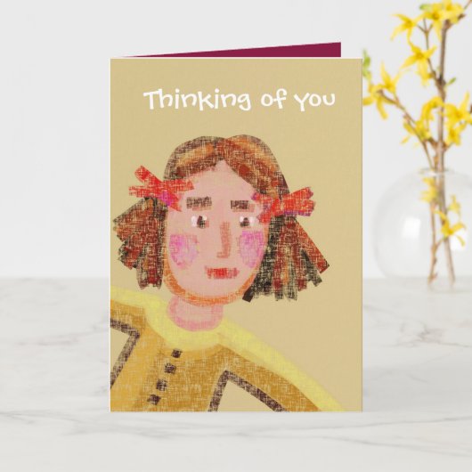 Denken Sie an Sie Karte (Gelbe Blume)