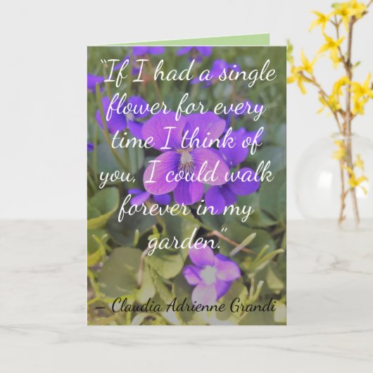 Denken Sie an Sie Karte (Gelbe Blume)