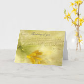 Denken Sie an Sie... Karte (Gelbe Blume)