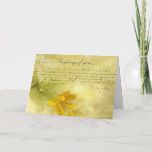 Denken Sie an Sie... Karte (Vorderseite)