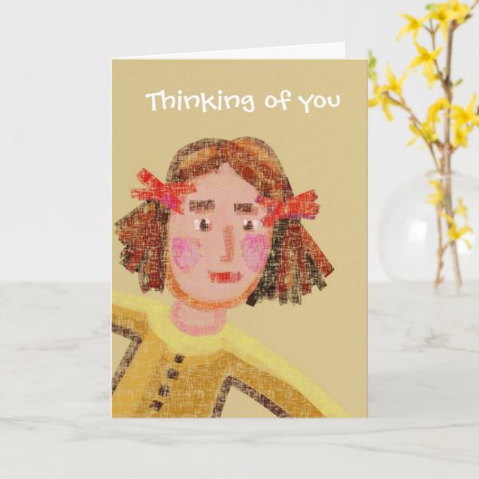 Denken Sie an Sie Karte (Gelbe Blume)