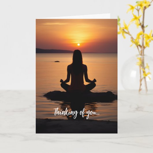 Denken Sie an Sie... Karte (Gelbe Blume)