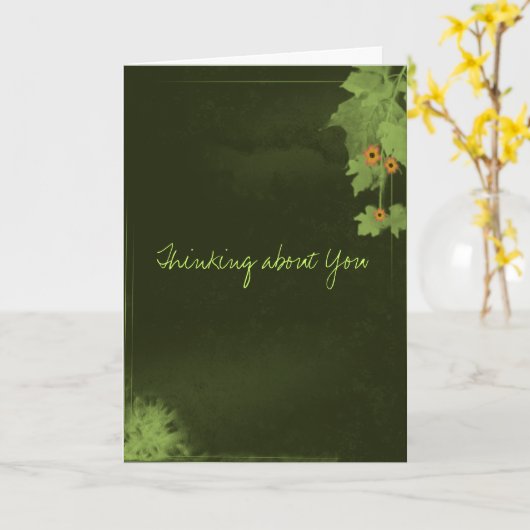 Denken Sie an Sie Karte (Gelbe Blume)