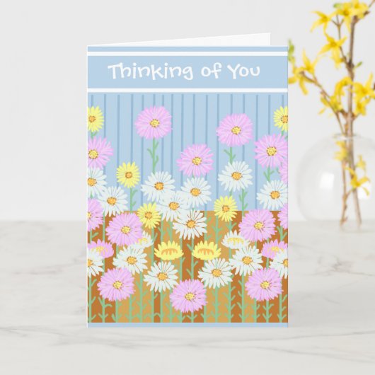 Denken Sie an Sie Karte (Gelbe Blume)