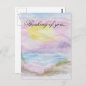 "Denken Sie an Sie" Karte ~ Sonnenuntergang (Vorne/Hinten)