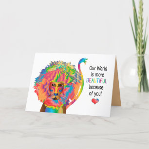 Denken Sie an Sie, Lion Kaleidoskop Collection Karte
