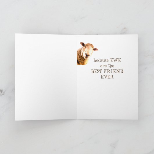 Denken Sie an Sie macht mich lächeln Funny Friend Karte (Innenseite)