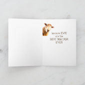 Denken Sie an Sie macht mich lächeln lustige Ärzti Karte (Innenseite)