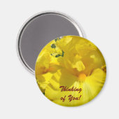 Denken Sie an Sie! Magnet Gelbe Iris-Blume (Vorderseite/Rückseite)