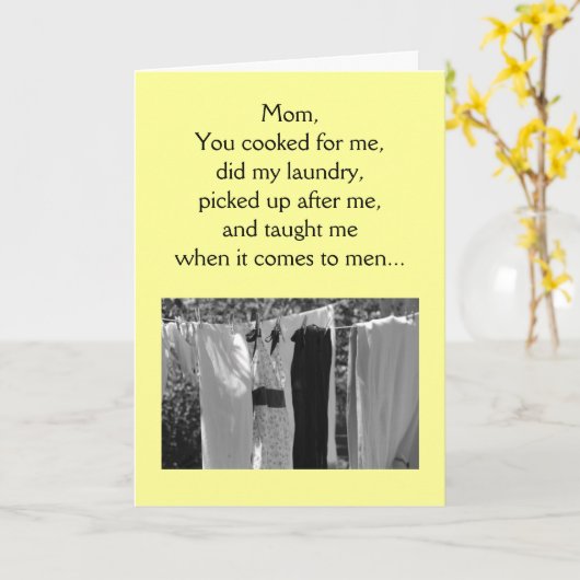 Denken Sie an Sie - Mama, Sie haben für mich gekoc Karte (Gelbe Blume)