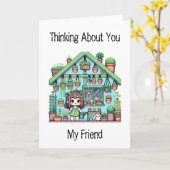 Denken Sie an Sie, mein Freund Karte (Gelbe Blume)