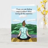 Denken Sie an Sie, Miss Sie, Stress Relief Yoga Karte (Gelbe Blume)